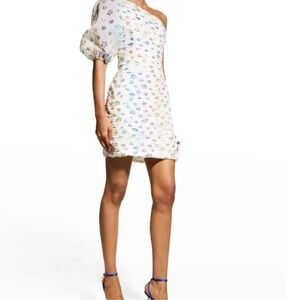 NWT Shoshanna Star Ronnie Ruched Puff-Sleeve Mini Dress Size 2 Cocktail Party